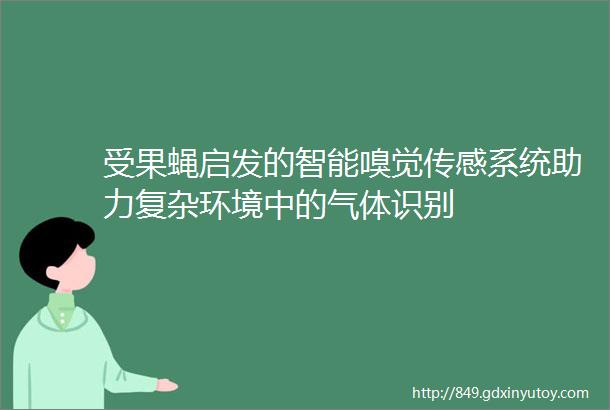 受果蝇启发的智能嗅觉传感系统助力复杂环境中的气体识别